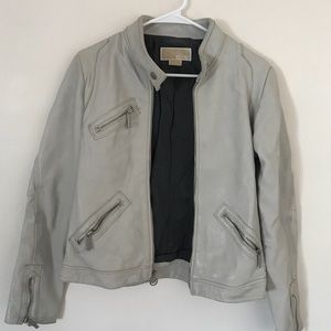 Michael Kors Off-White Leather Jacket